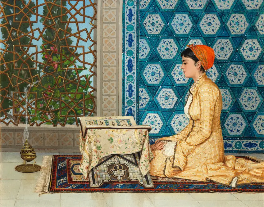 Young Woman Reading (c 1880)